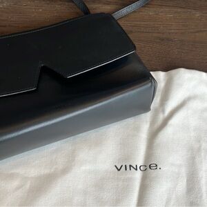 Vince Black Shoulder Bag Sleek Modern Design